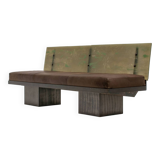 Sculptural Post-Modern Steel Sofa, France 1980s