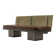 Sculptural Post-Modern Steel Sofa, France 1980s