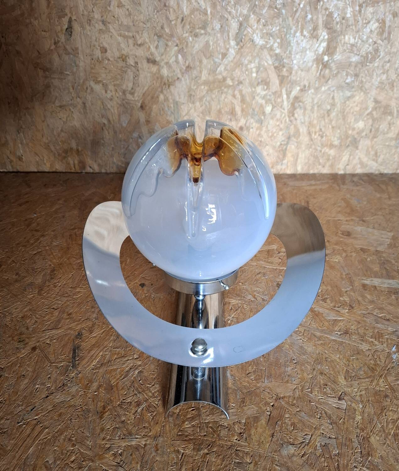 Mazzega designer wall lamp, Murano glass
