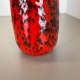 Rare Super Color Crusty Fat Lava Multi-Color Vase Scheurich, Germany WGP, 1970s