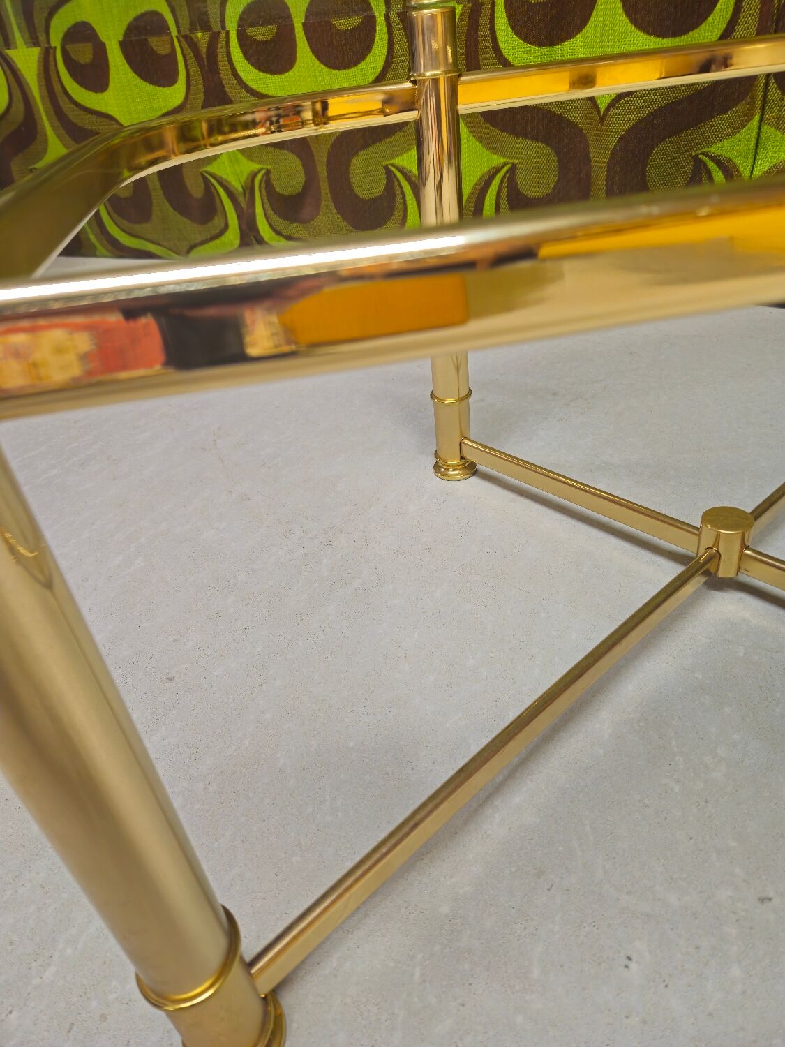 Table basse vintage laiton 1980"