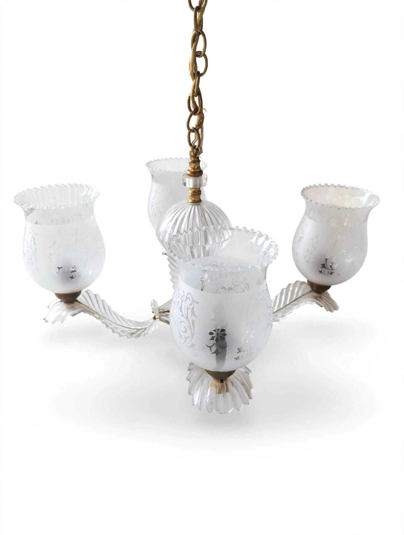 Vintage style Florentine/Hollywood Regency chandelier with 3 lights, 1970s revival 1.