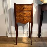 Inlaid bedside table