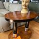 Art Deco side table with walnut burl veneer, France, 1930s.