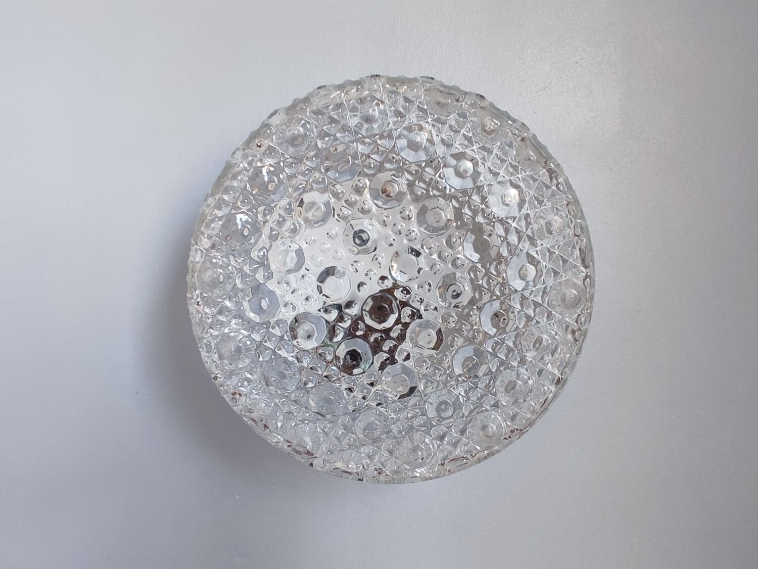 Prisma round ceiling light in vintage glass