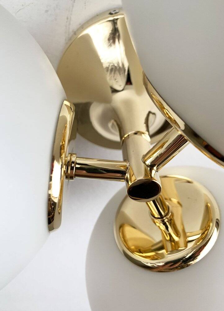 Brass suspension from the Swiss space age mid-century by E.R. Nele for Temde, 1960s.