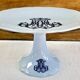 Ancien compotier coupe à fruits Brown Westhead Moore & co monogramme XIX