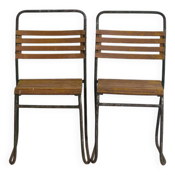 2 chaises de jardin anciennes, c.1920