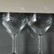 Lot 6 art décor champagne glasses, 1920s. chiseled ears of wheat/transverse lines motifs