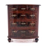 Walnut chest of drawers, Northern Europe, circa 1890. After renovation.