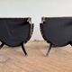 Pair of Empire-style bergère armchairs decorated with swans and lyres