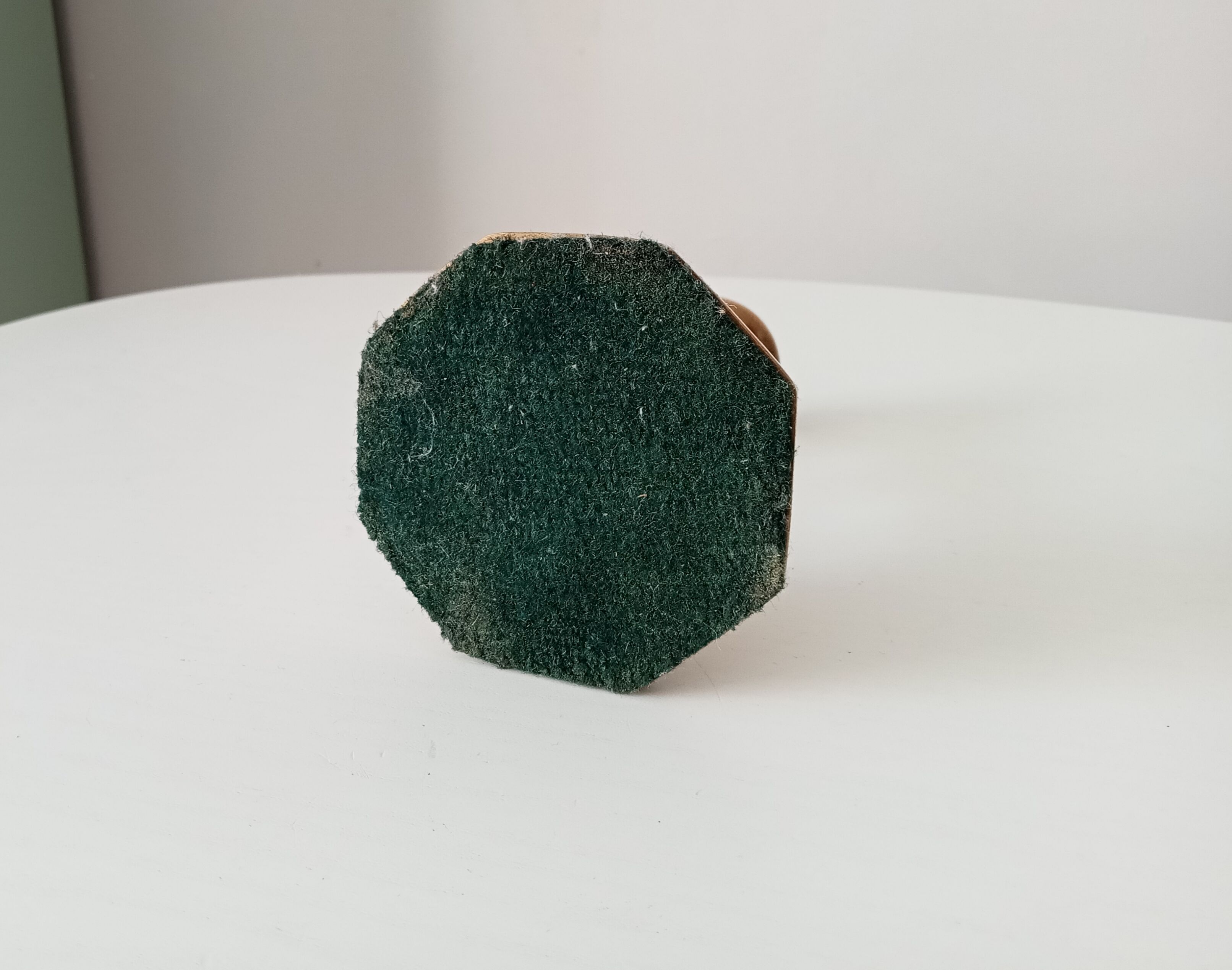 Antique candle holder in solid brass