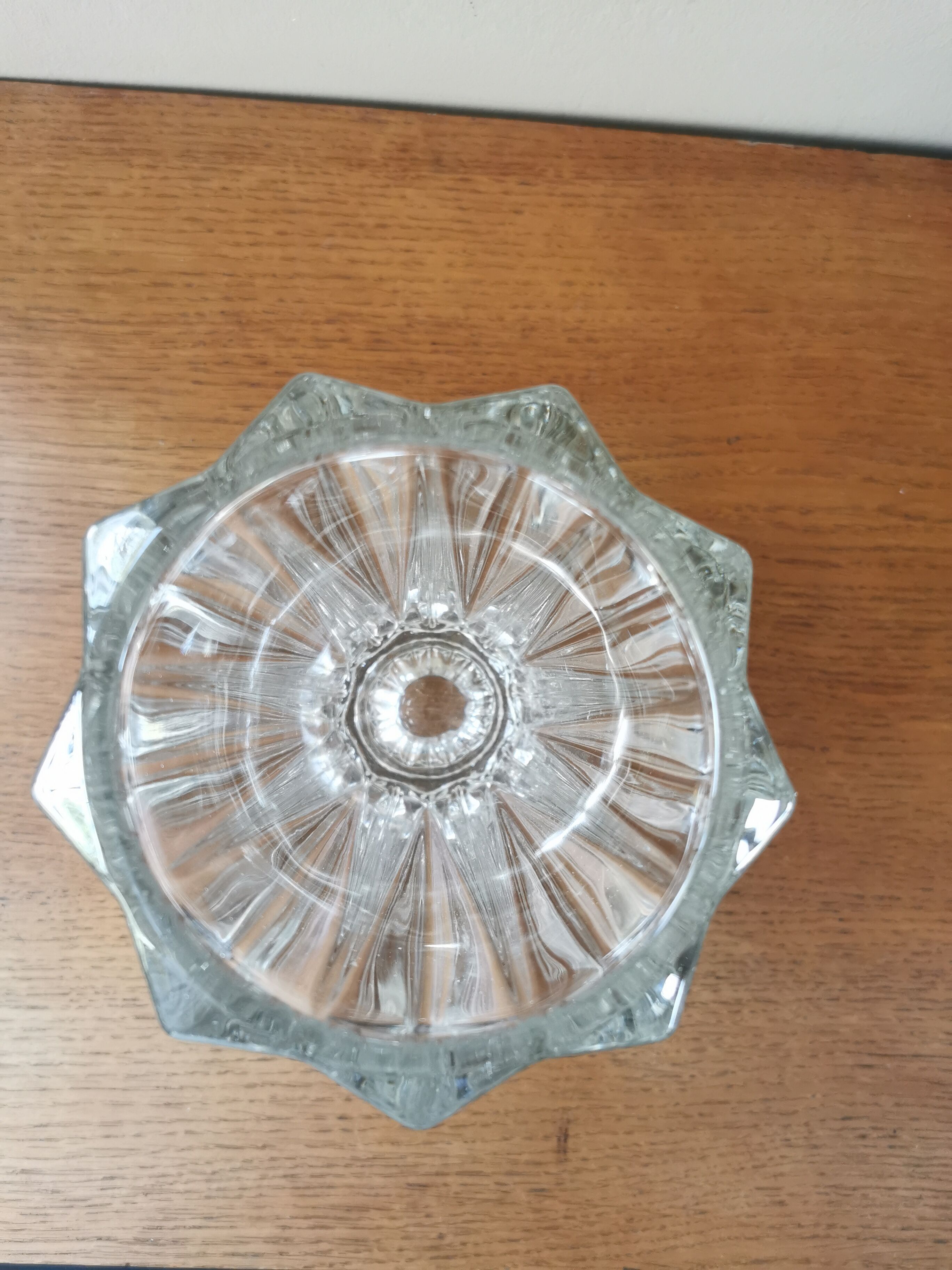 Vintage origami style crystal vase