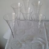 Lot of 6 champagne flutes