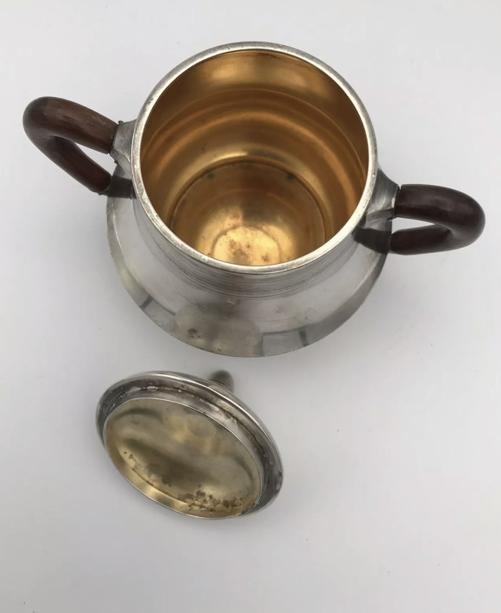 Coffee/tea service in silver metal punch goldsmiths phoenix villeurbanne xixth