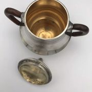 Coffee/tea service in silver metal punch goldsmiths phoenix villeurbanne xixth