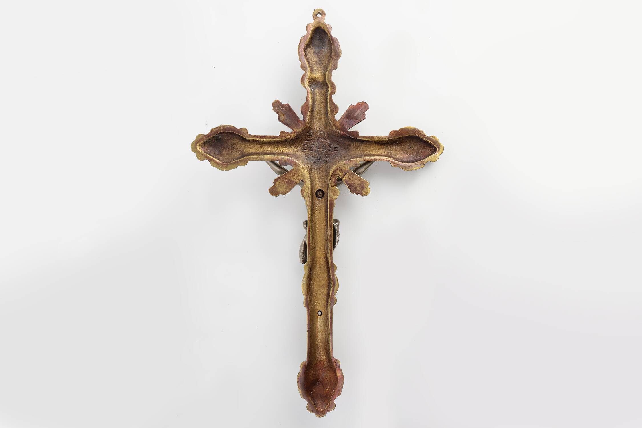 Copper Crucifix, Devotional Craftsmanship, Belgium ca. 1900