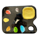 Paint palette dish