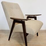 Fauteuil vintage entièrement restauré par Jaroslav Smidek, Tchécoslovaquie, années 1960