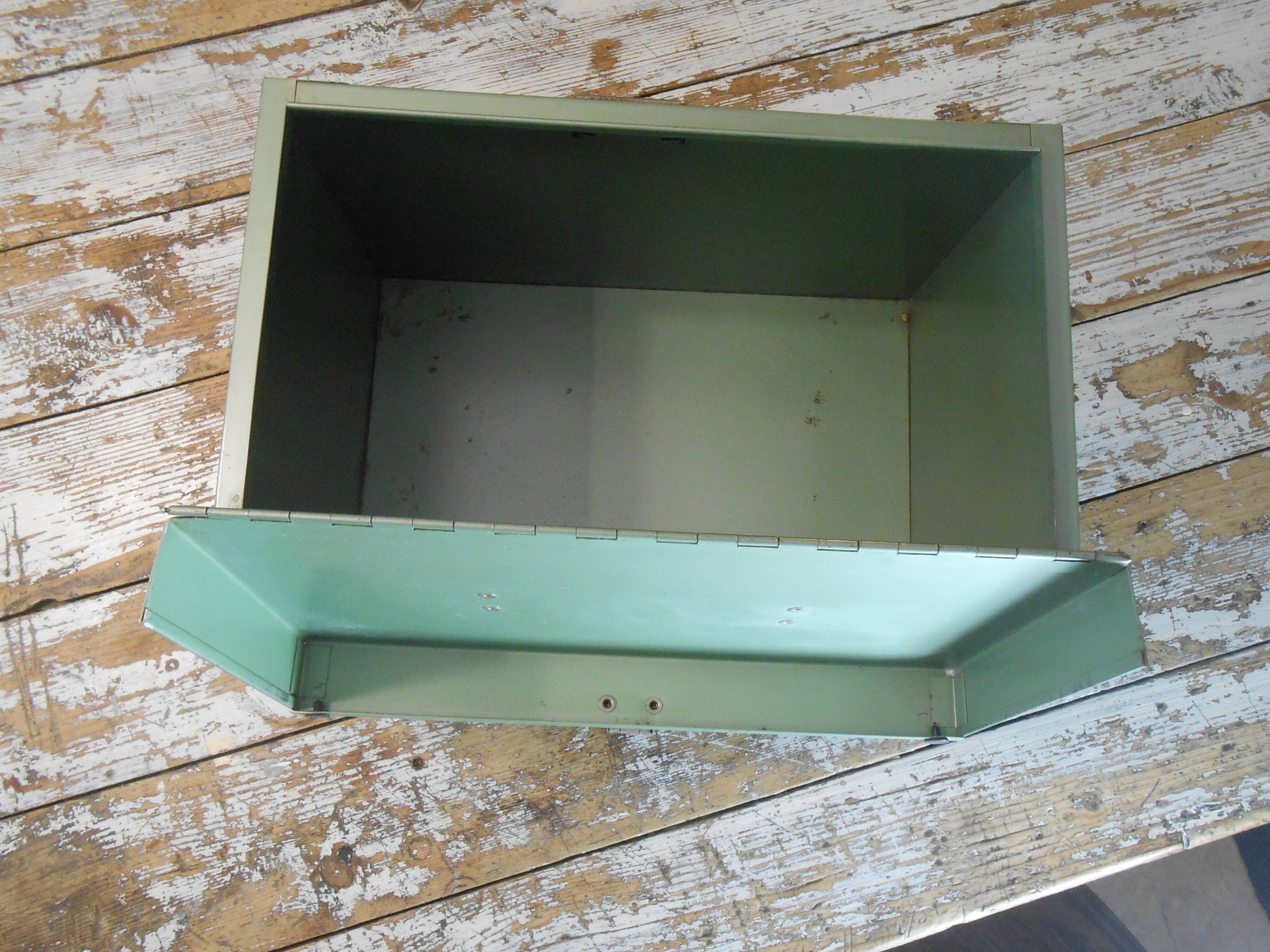 Old metal storage box