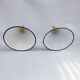 Pair of antique black enamelled sheet metal wall lights