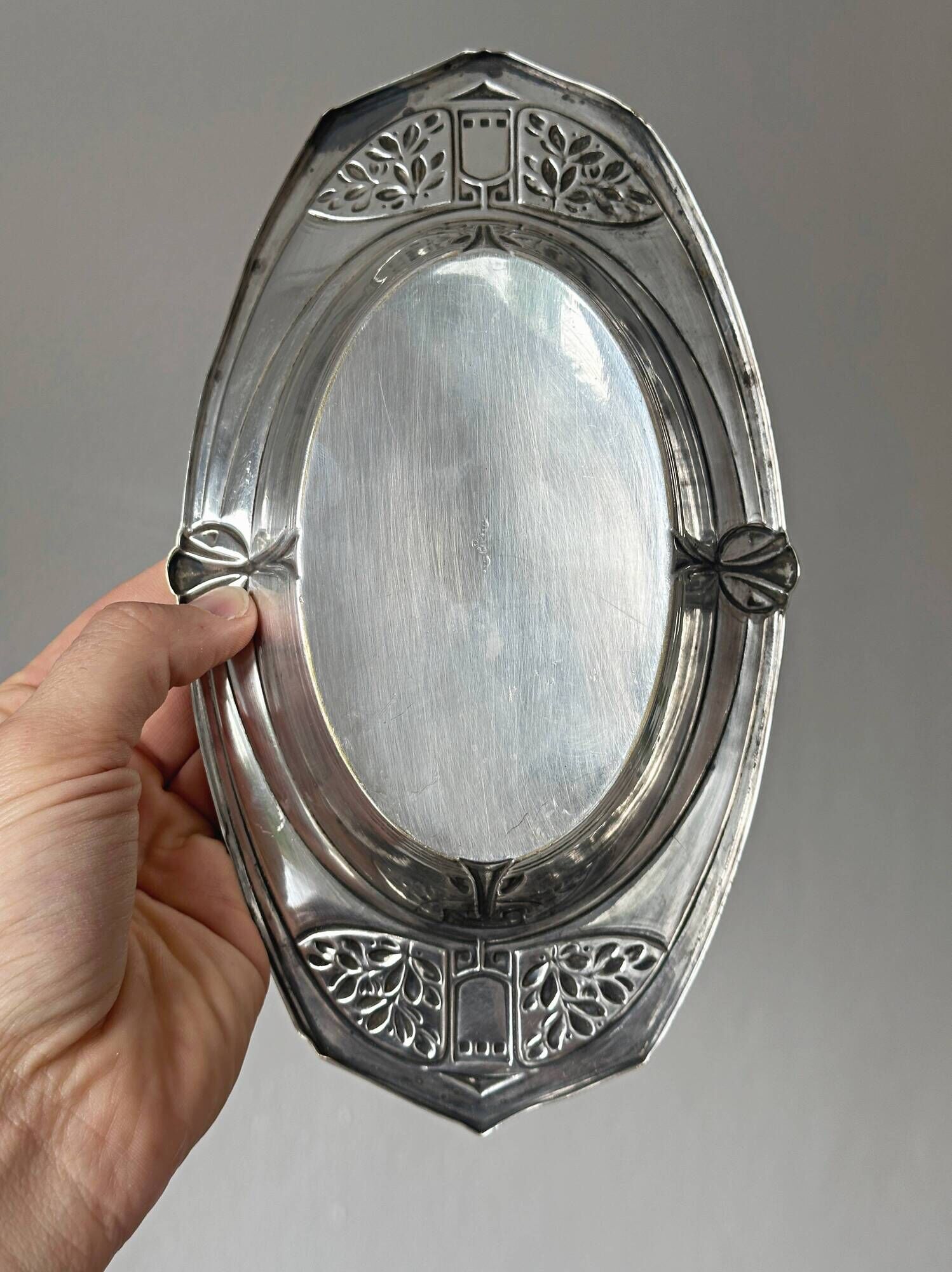 Small silver-plated pocket bowl