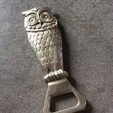 Vintage owl bottle opener in silver bronze