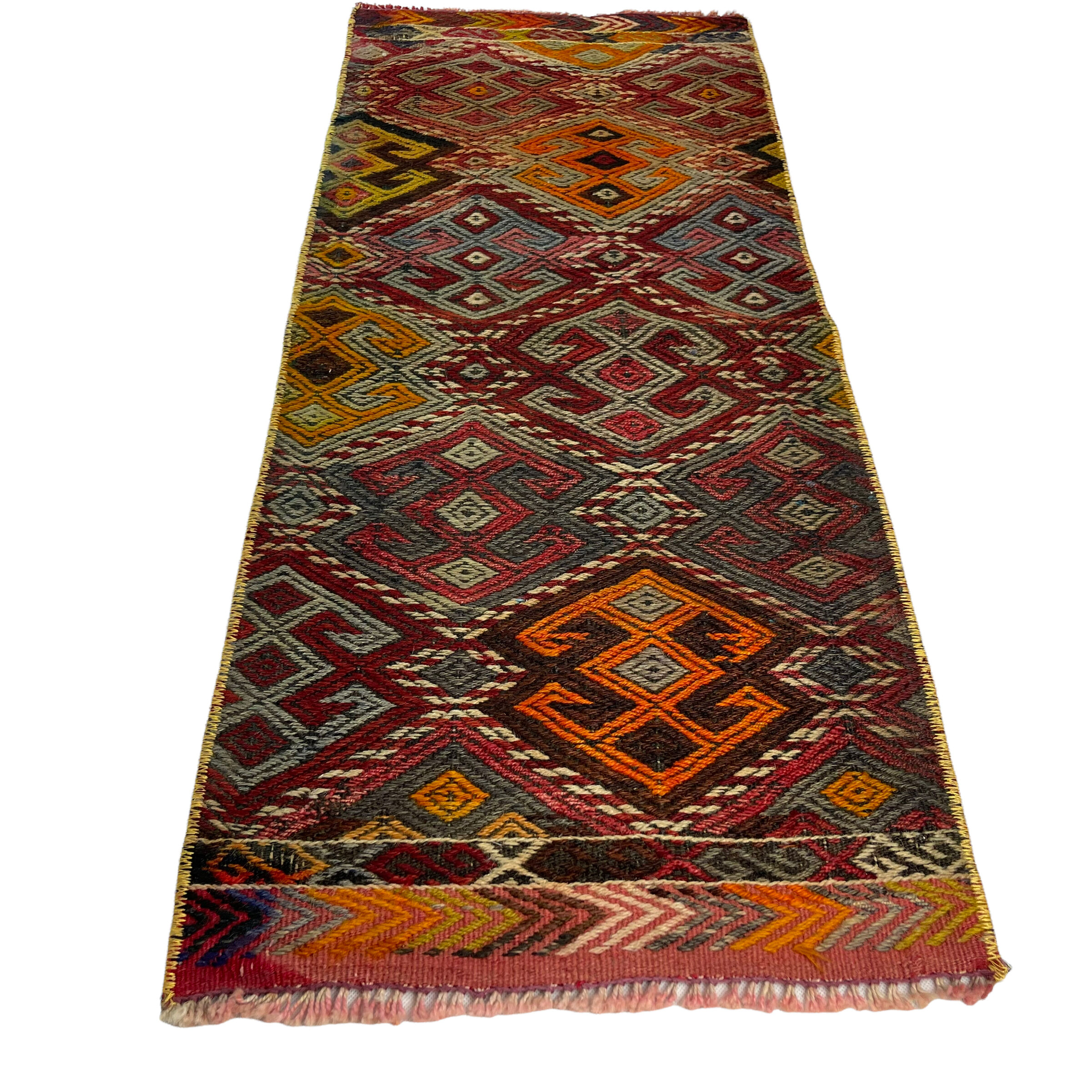 Vintage turkish kilim rug 103 x 43 cm