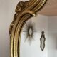 Miroir mural style baroque ancien moulures dorées