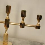 Swedish brass five arm candelabra by Gusum