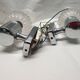 Set of 2 Italian chrome tulip glass wall lights from the 70s