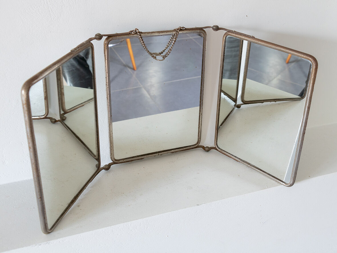 Barber triptych mirror 49x20cm