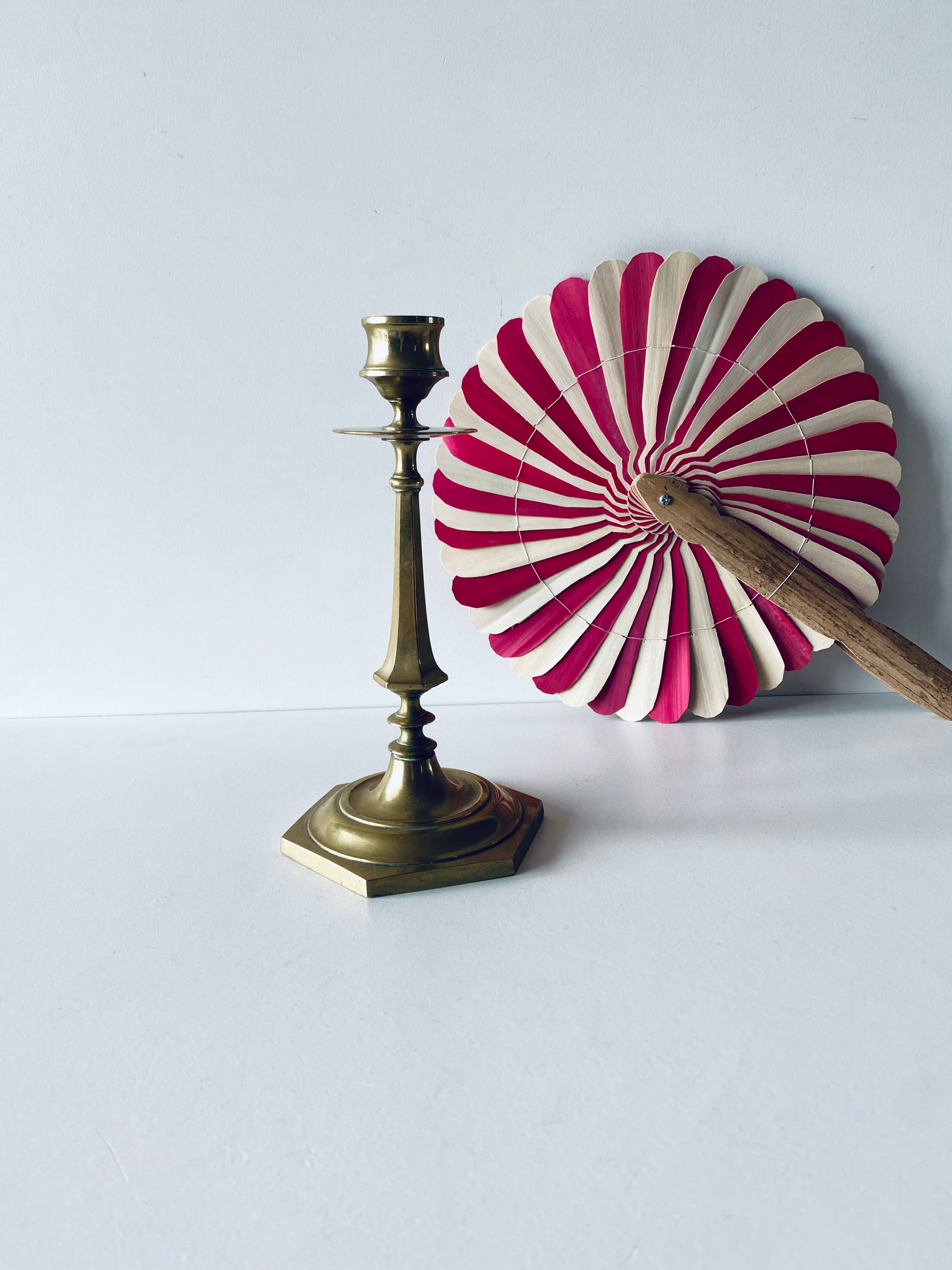 Antique bronze candle holder