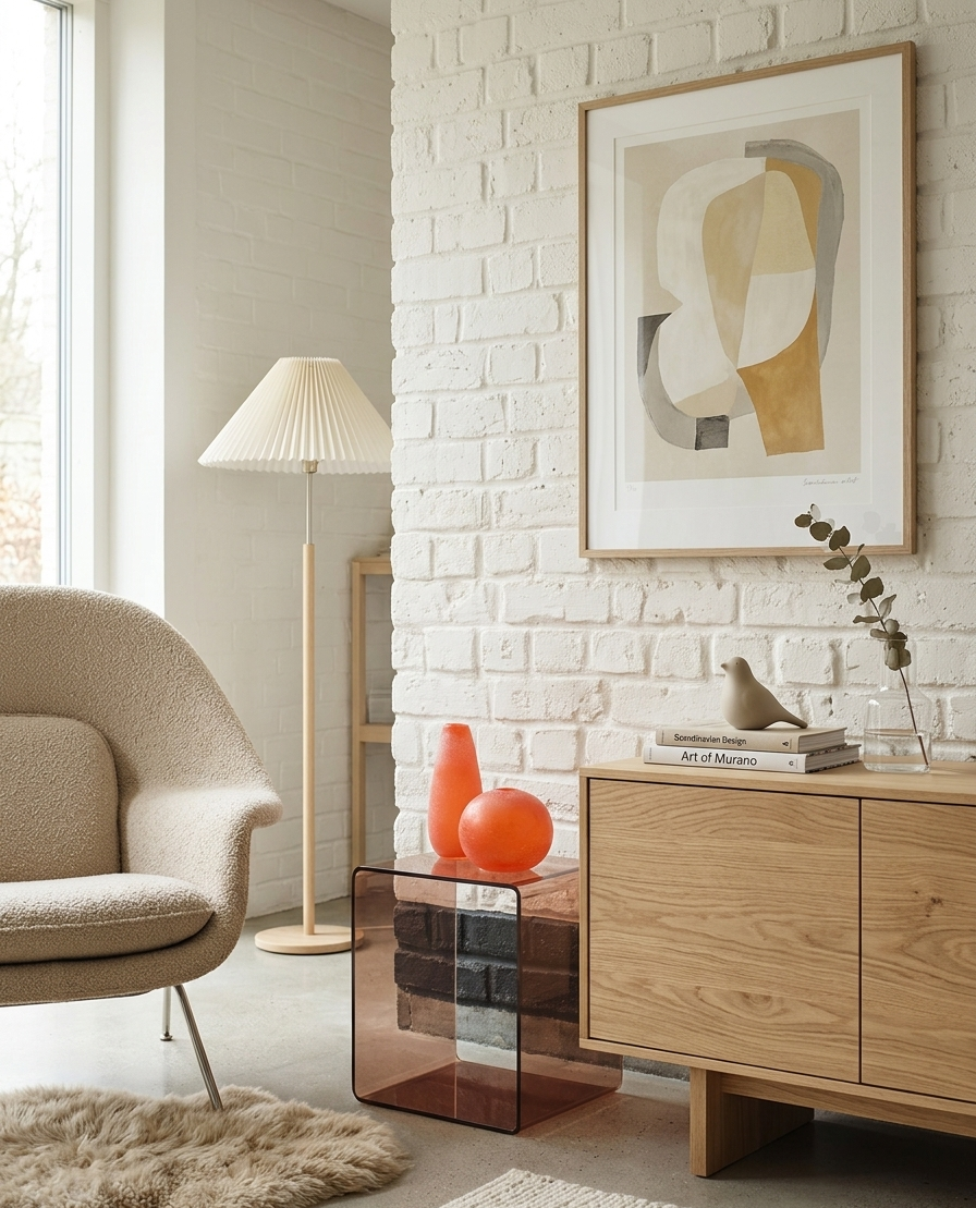 Pair of Murano vases by Seguso - Vintage Corroso glass in orange.