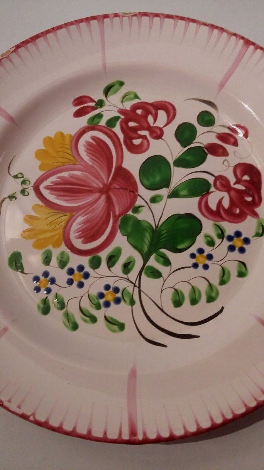 Plate earthenware of the East Strasbourg or Lunéville XIXth