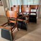 6 beech and teak chairs - Denmark 1940s