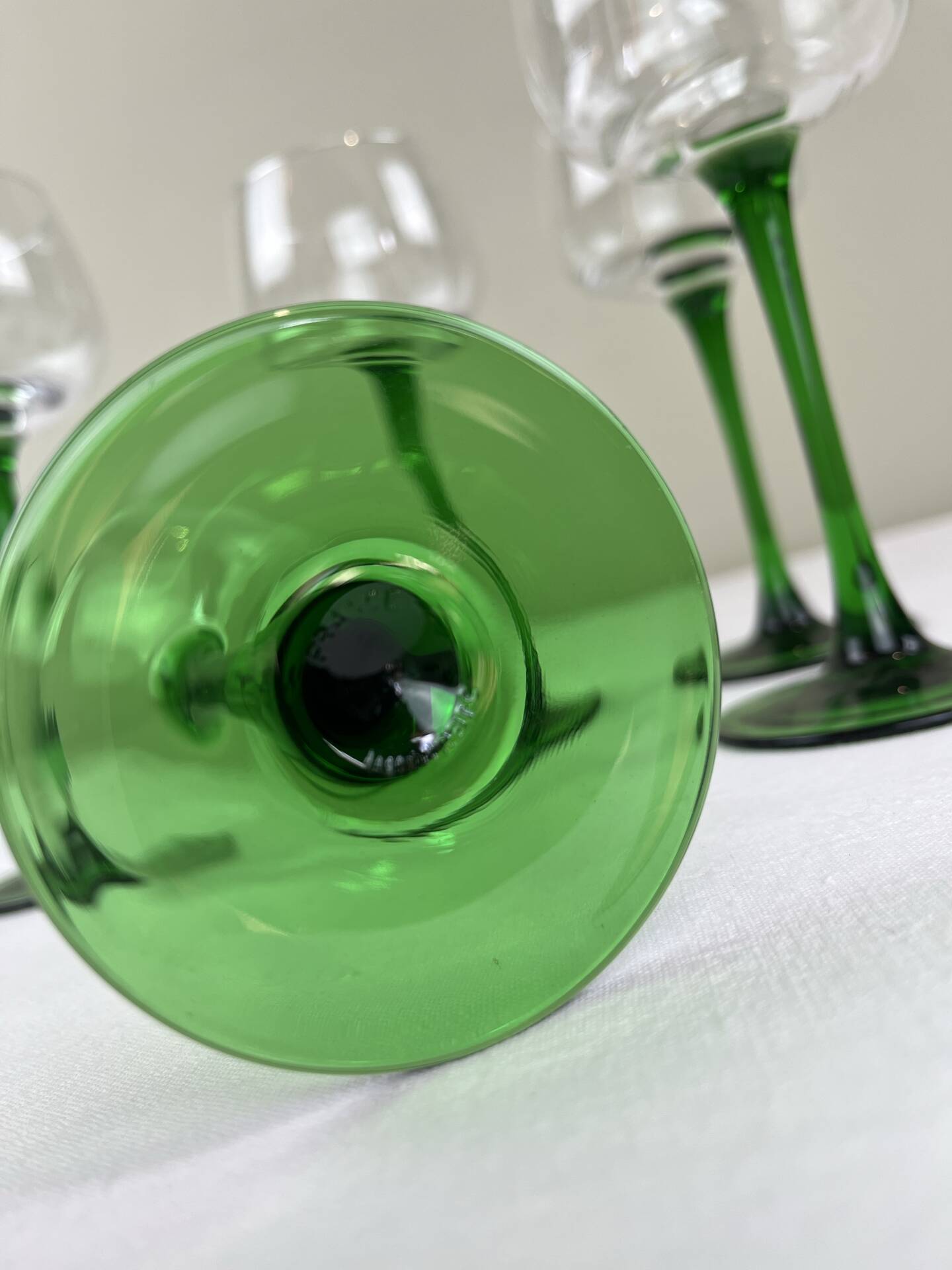 6 verres à pied vert Luminarc 