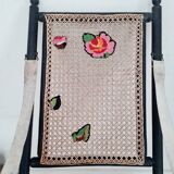 Old deckchair - wooden and cane lounge chair