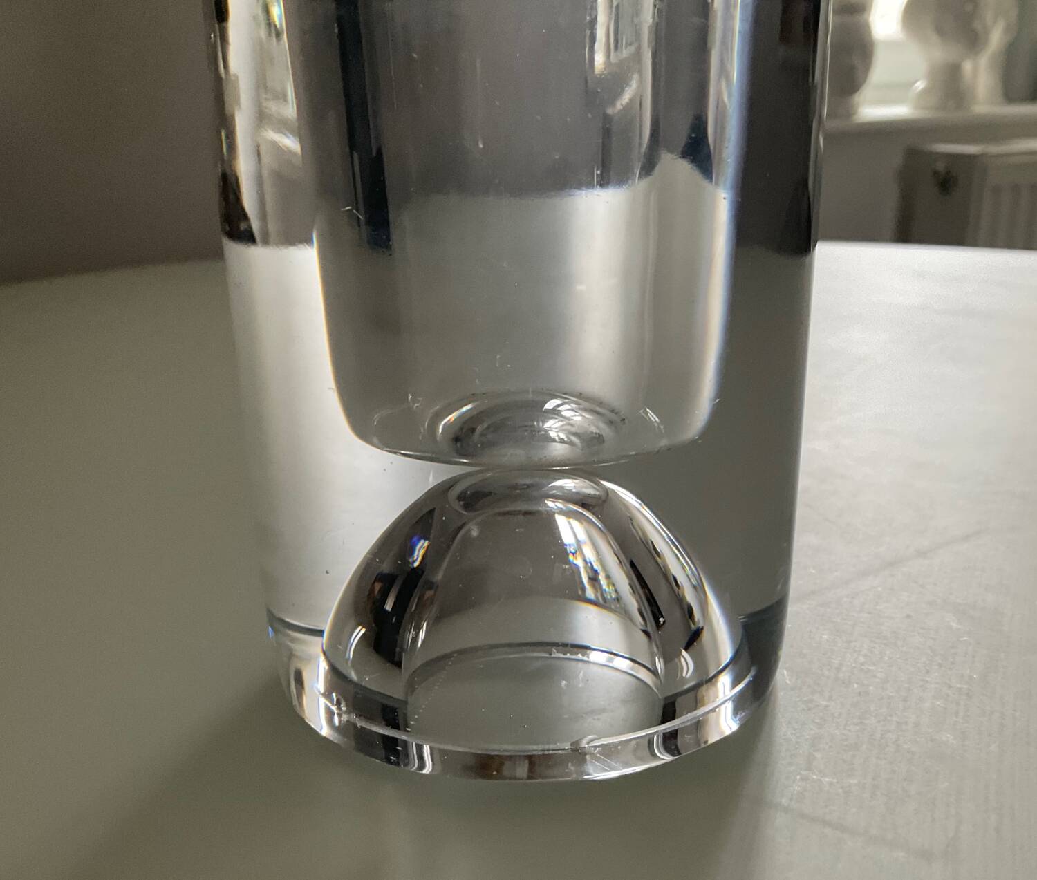 Crystal magnifying glass vase from the 70s