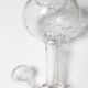 Vintage Glass Decanter: Roses Patterned Wine Carafe, Empoli Italy 1950s
