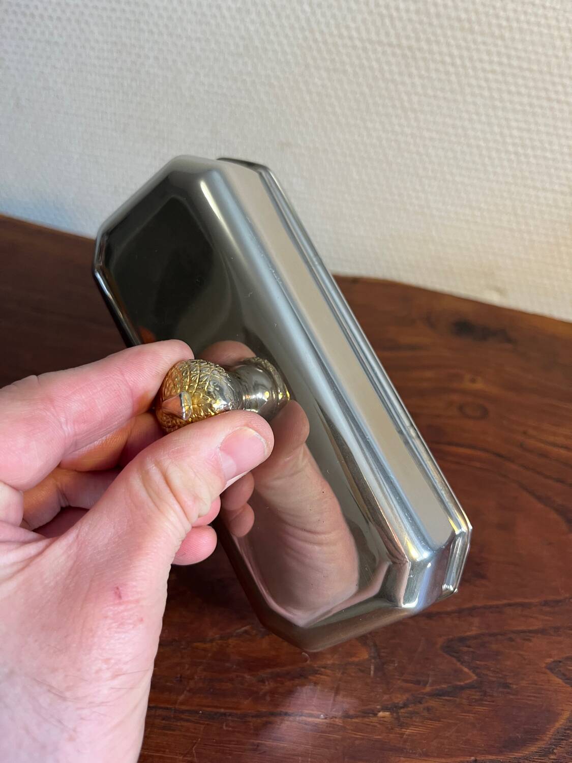 Silver-plated butter dish