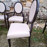 Ensemble fauteuils et chaises médaillon design