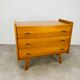 Commode pieds compas années 50 bois blond