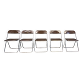 Chaises pliantes vintage Plia Giancarlo Piretti pour Castelli, années 1970, ensemble de 5.