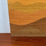 Mid-century wood veneer intarsia wall panel, 1960s