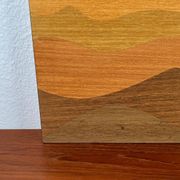 Mid-century wood veneer intarsia wall panel, 1960s