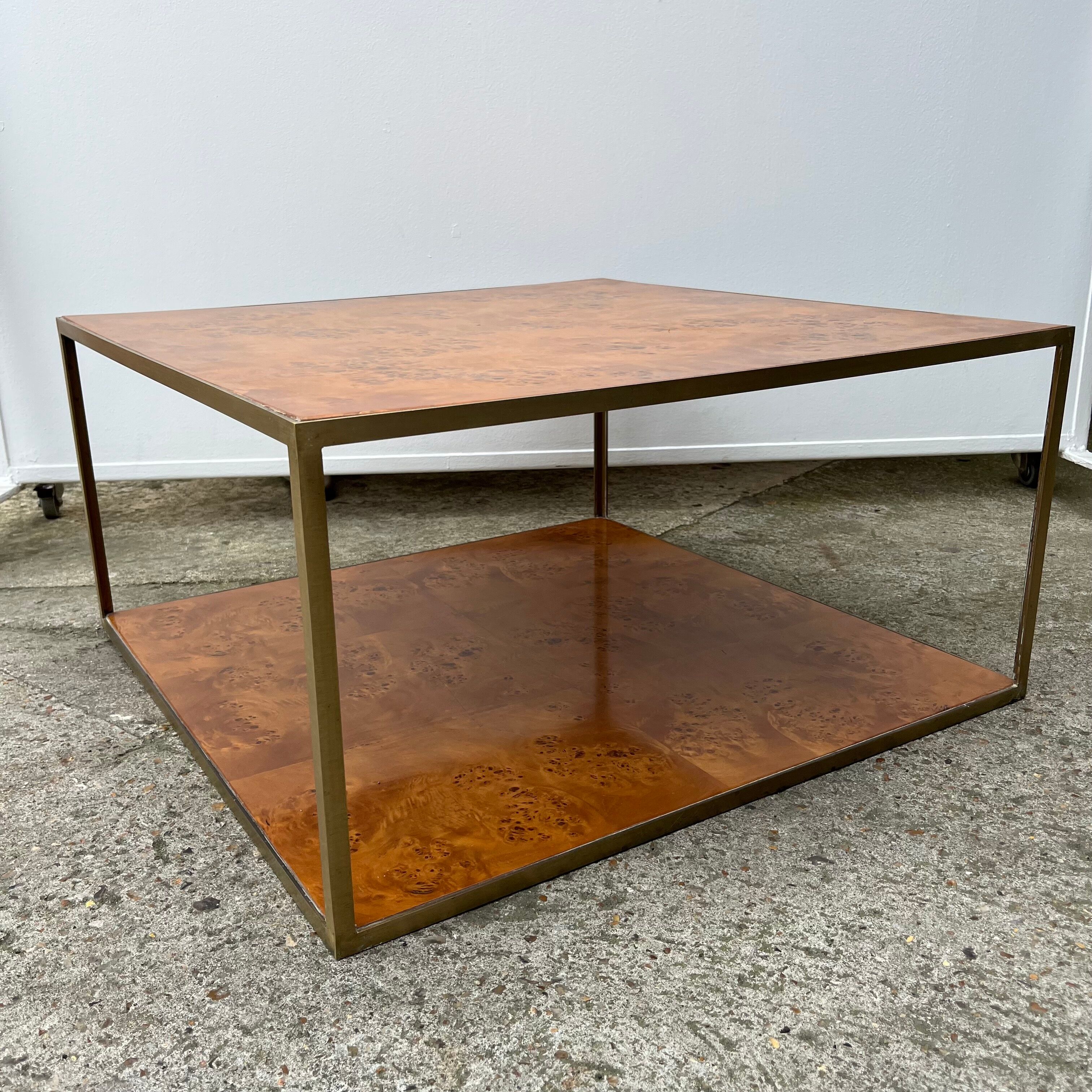 Elm magnifying glass squared coffee table