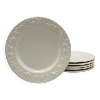 6 flat plates. Franco Giorgi by Quadrifoglio. Italy.