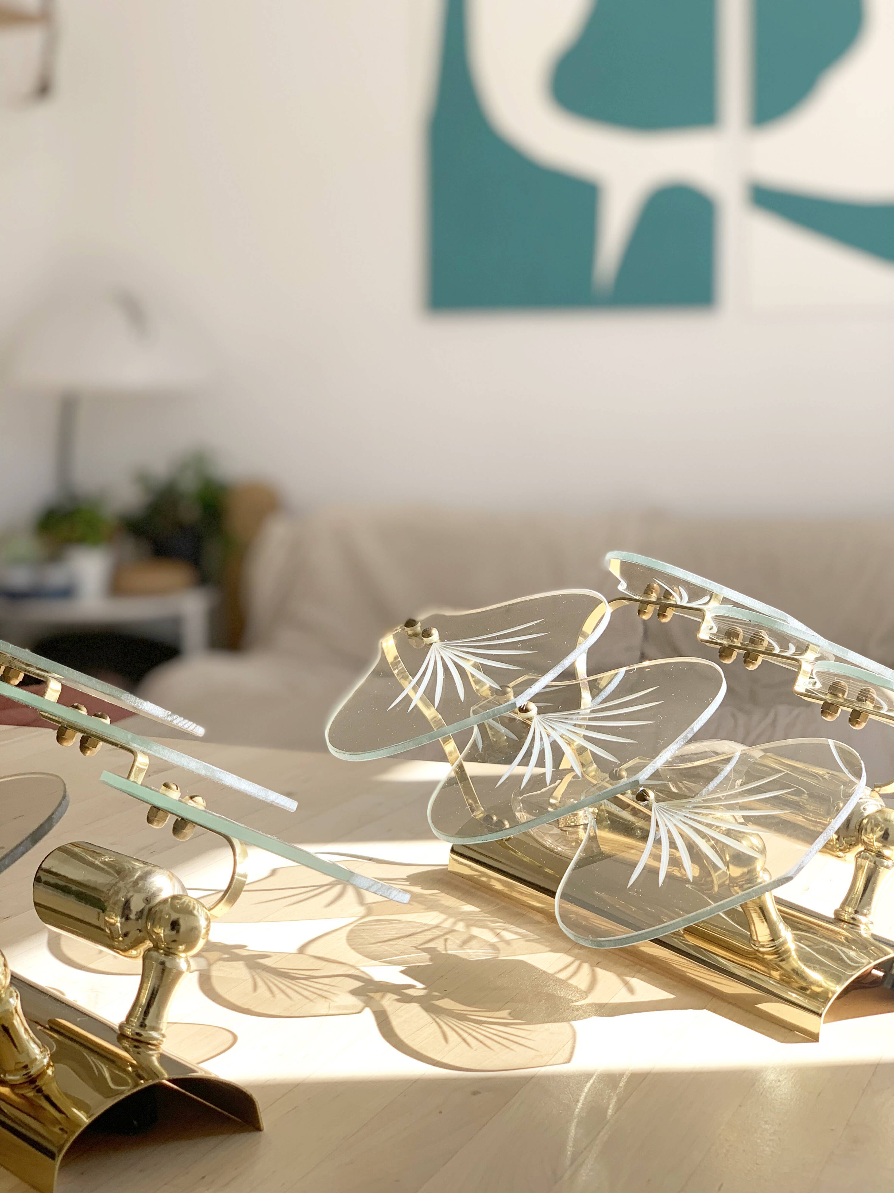 Pair of vintage wall lights from the 1970s