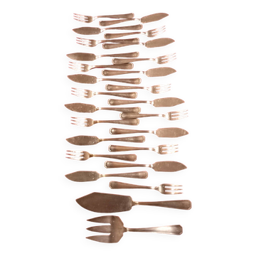 COUVERTS A POISSONS METAL ARGENTE FRIONNET François